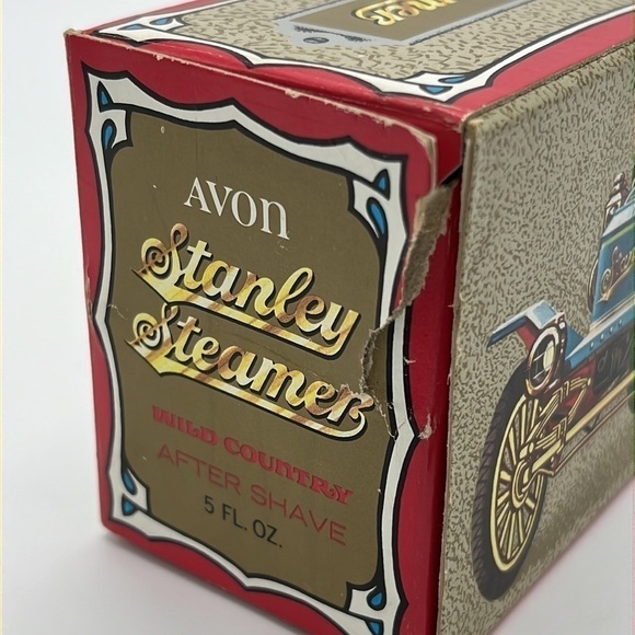 AVON STANLEY STEAMER WILD COUNTRY AFTER SHAVE DECANTER VINTAGE IN BOX - Picture 12 of 15
